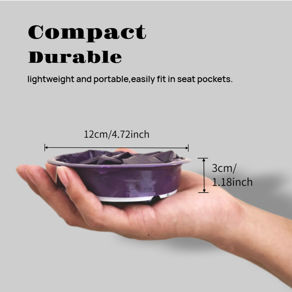 CLOUDBERG Disposable Vomit Bags,10 Pcs Purple Emesis Bags