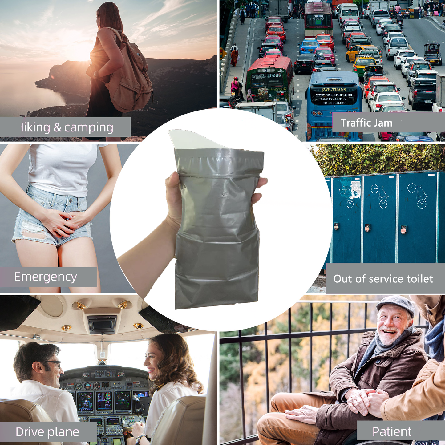 CLOUDBERG Disposable Urine Bags,22 Pcs Camping Pee Bags