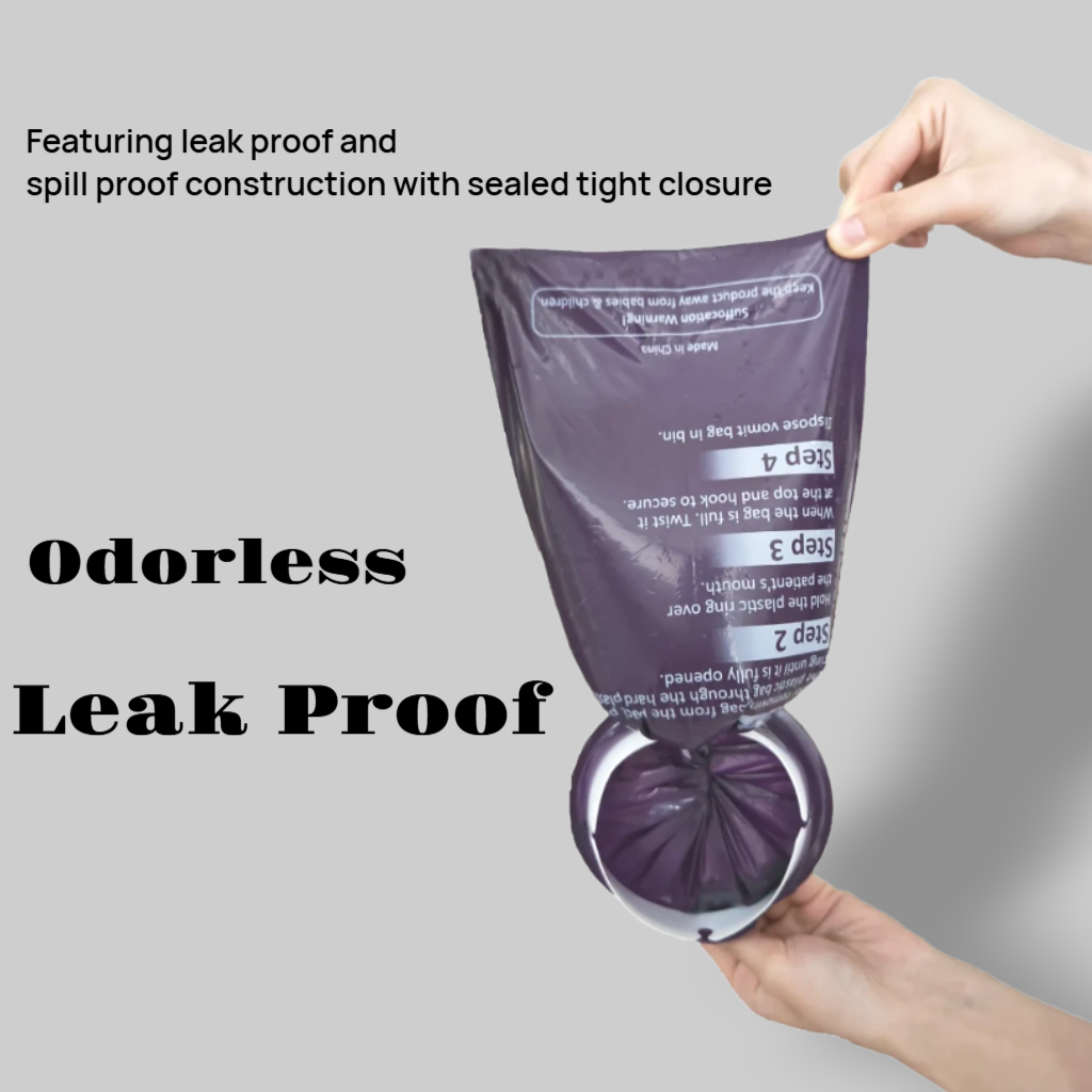 CLOUDBERG Disposable Vomit Bags,10 Pcs Purple Emesis Bags