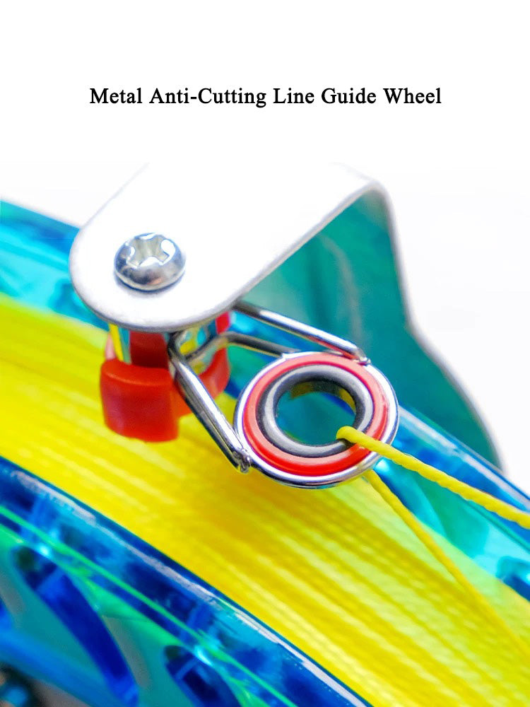 18cm Steel Ball Bearing Kite Reel - Anti-Reverse Design with 200m String for Outdoor Kids/Adults