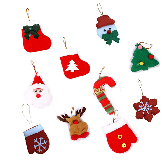 10-Piece NonWoven Christmas Hanging Ornaments   Eco-Friendly Snowflake Star Designs for Tree Decor