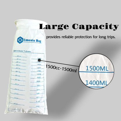 CLOUDBERG Disposable Vomit Bags,24 Pcs White Emesis Bags