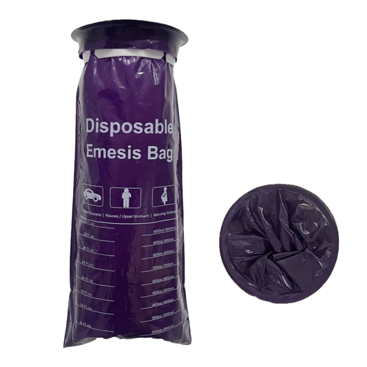 CLOUDBERG Disposable Vomit Bags,10 Pcs Purple Emesis Bags